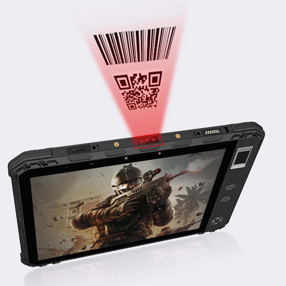 Rugged tablet with barcode scanner 