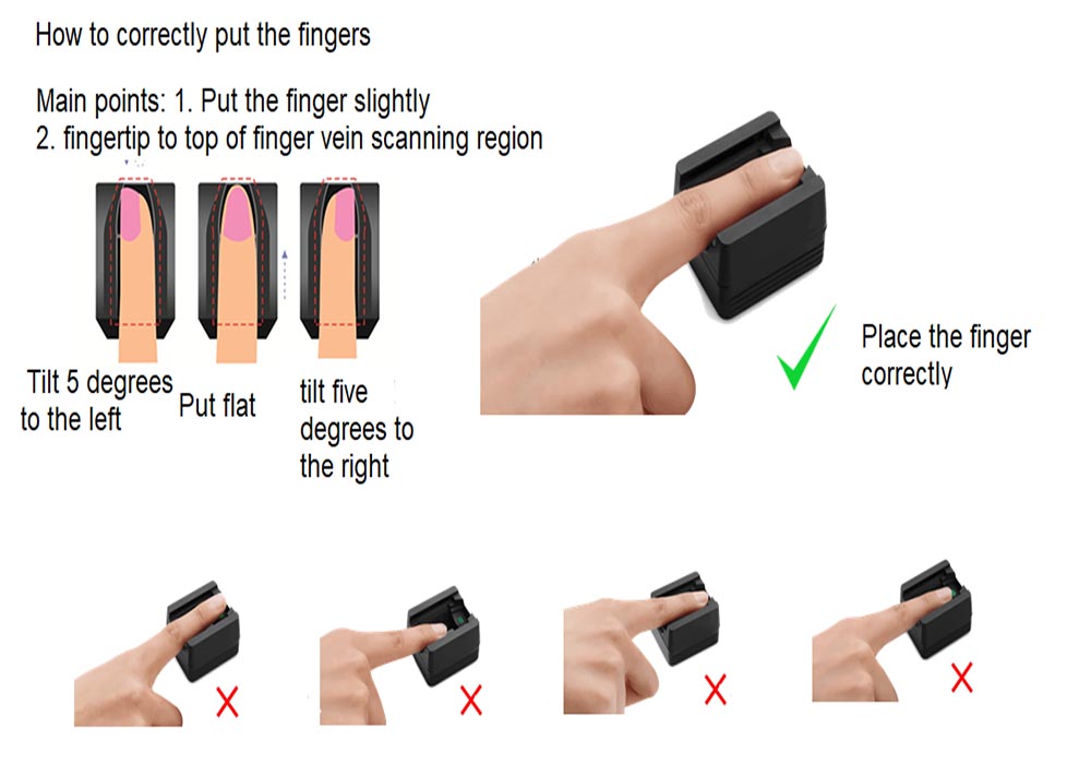 how to correct use finger vein scanner